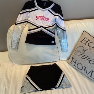 Cheerleader Cheerleading Dance suit top and skirt XS